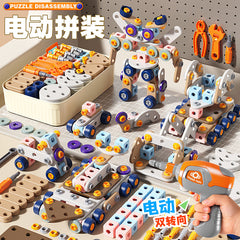 Children's Creative DIY Assembly Set Educational Simulation Repair and Disassembly Toolbox Pretend Play Screw Toy Cross-Border