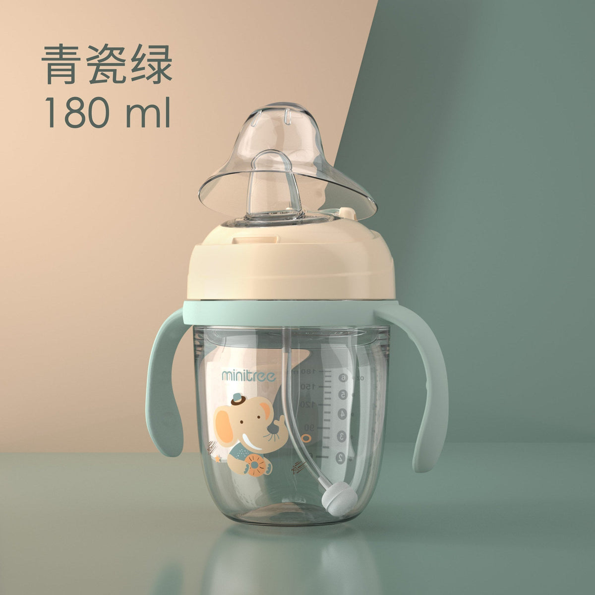 Learn to drink cup baby duckbill Cup children over 6 months old handle suction mouth cup baby anti-choking bottle 1 year old 2-3