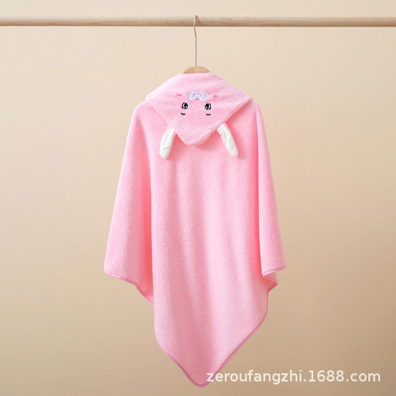 Coral fleece children's cloak bath towel newborn bath towel bath towel cute cartoon cloak bathrobe