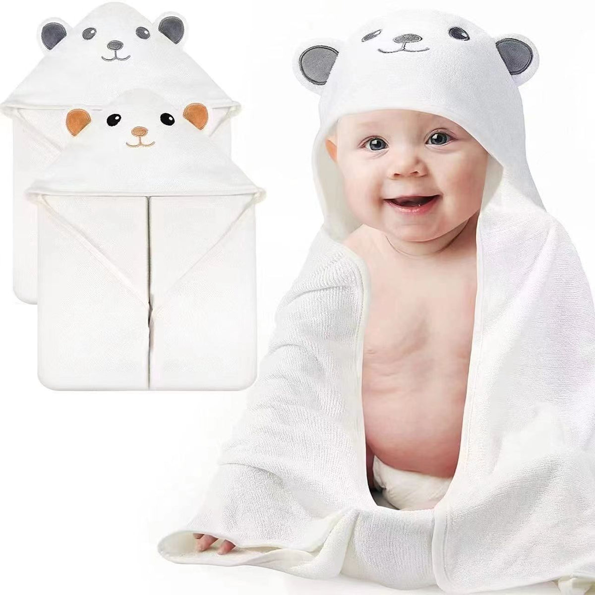 Coral fleece children's cloak bath towel newborn bath towel bath towel cute cartoon cloak bathrobe