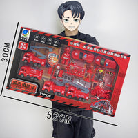 Construction Vehicle Fire Truck Toy Set Toy Car Pull-Back Car Kindergarten Training Institution Gift Boy Toy
