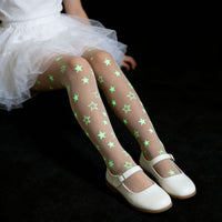 Children's Luminous Stockings, Girls' Leggings, Printed Pantyhose, Heart, Butterfly, Smiley Face, Girl Baby, Luminous Thin Style