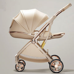 Cool Beile Baby Stroller Can Be Used for Sitting and Lying Down, Suitable for Children from 0 to 3 Years Old, Lightweight Foldable High-View Stroller for Toddlers, Bidirectional Baby Stroller