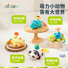 jollybaby Panda Turn Doll Tail Turn Lala Le Lathe Pendant Plush Baby Toy