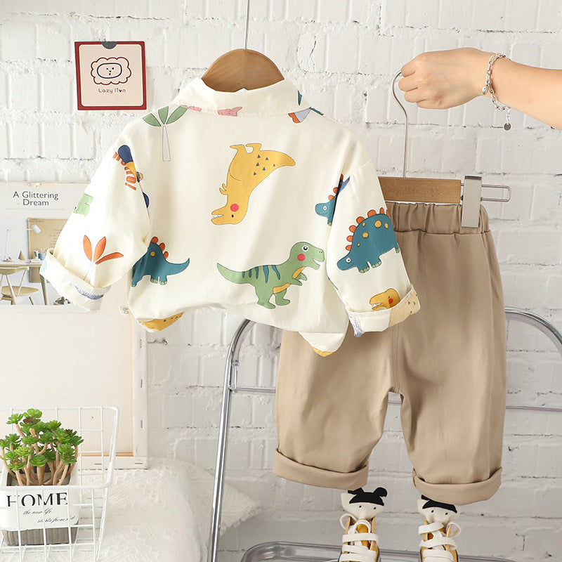Printing Shirt For Boys Pants Breathable Two-piece Set - Boys Summer & Party Dresses - Baby's World (view 2)