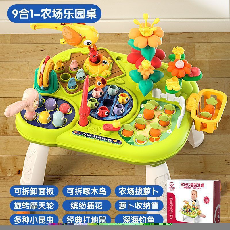 Early Education Learning Desk for Kids, Multi-Functional Play Table, Fun Educational Baby Toys, Birthday Gift for Ages 1–3