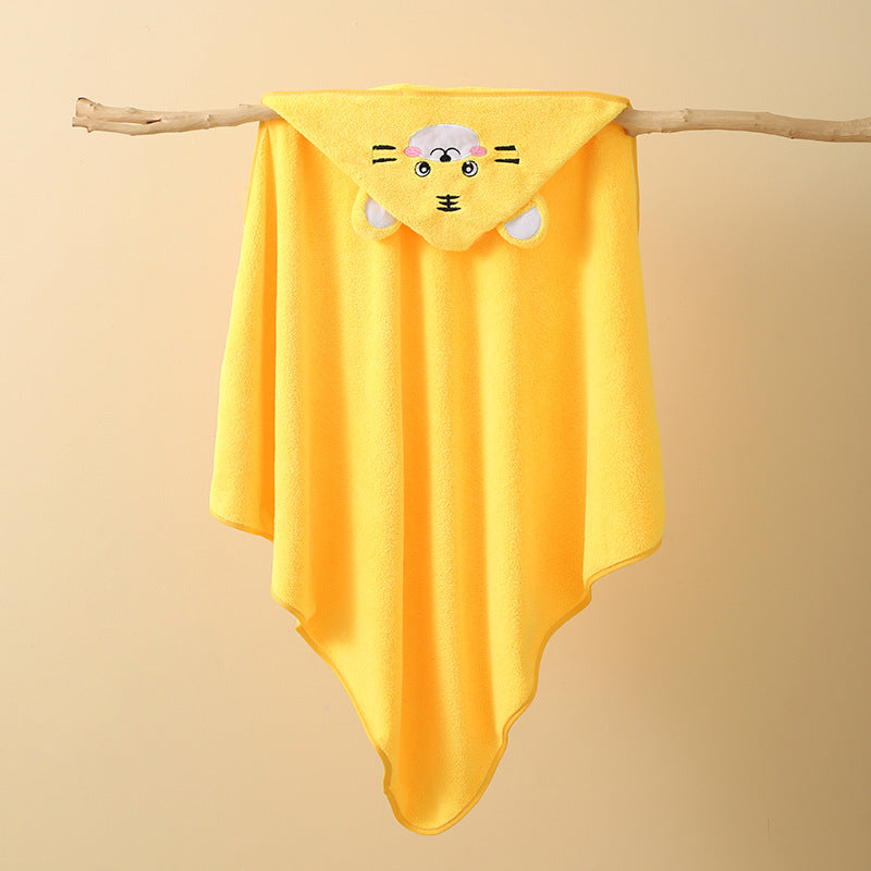 Coral fleece children's cloak bath towel newborn bath towel bath towel cute cartoon cloak bathrobe