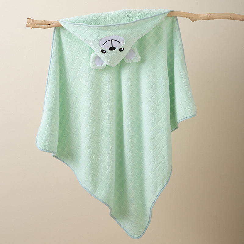Coral fleece children's cloak bath towel newborn bath towel bath towel cute cartoon cloak bathrobe