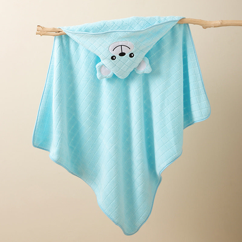 Coral fleece children's cloak bath towel newborn bath towel bath towel cute cartoon cloak bathrobe