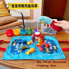Cross-border Explosions Montessori Toy Baby Fishing Toy Game Velcro Fabric Mat Three-dimensional Early Education Enlightenment