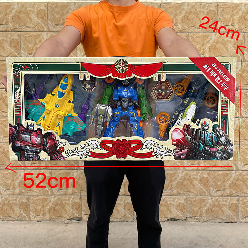 Children's deformation robot Wasp Optimus God of War King Kong model toy boy training institution gift box suit - Au66-8…