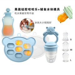 Popular Baby Teether Silicone Chewing Fruit Food Supplement Children's Food Grade Molar Stick Pacifier Manufacturer