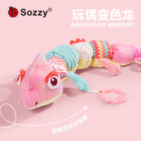 Sozzy Chameleon Height Ruler Newborn Baby Comfort Toy Plush Baby Toy 0-1 Years Old Educational