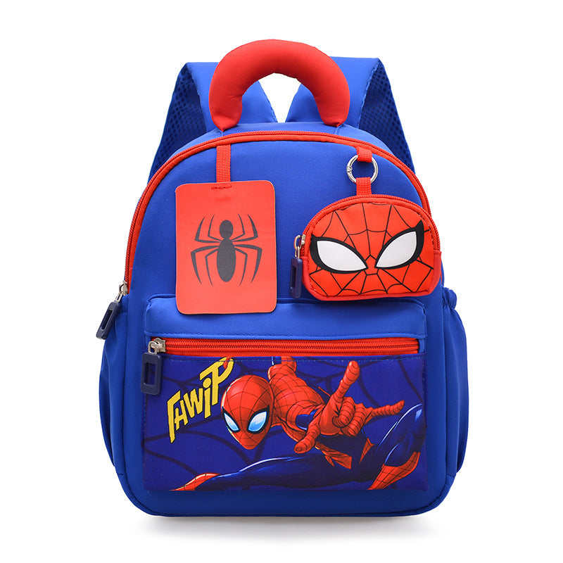 Kindergarten School Bag Cartoon Spider-Man Small and Medium Class Baby School Backpack Boys and Girls Travel Bag Children's Backpack