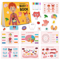 Busy Book for Cross-Border Kids: Busy Book for Toddlers & Preschoolers to Learn Body Structure, Early Education Cognition