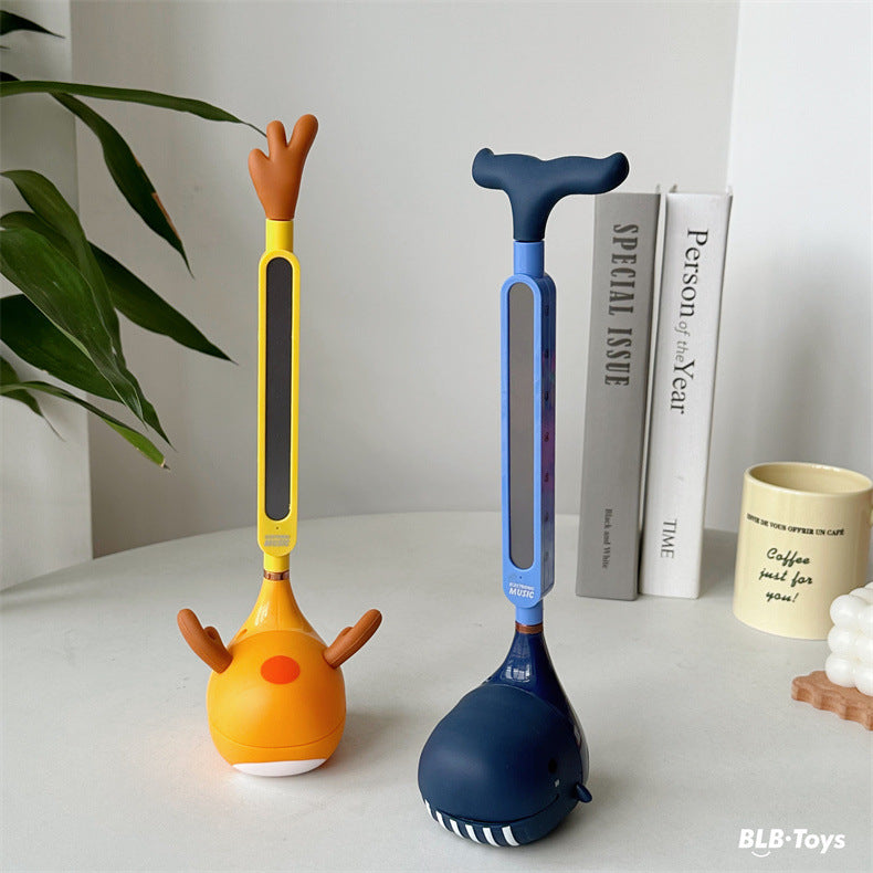 Cross-Border Popular Electronic Guitar Erhu Children's Musical Instrument Tadpole Note Creative Electronic Magic Sound Internet Celebrity Same Toy