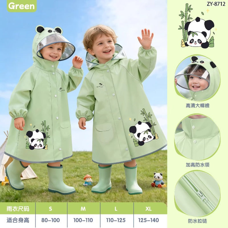 One-Piece Rainproof Kidsren's Raincoat for Kindergarten Special Male Full Body 2025 New Style Female Student Principal