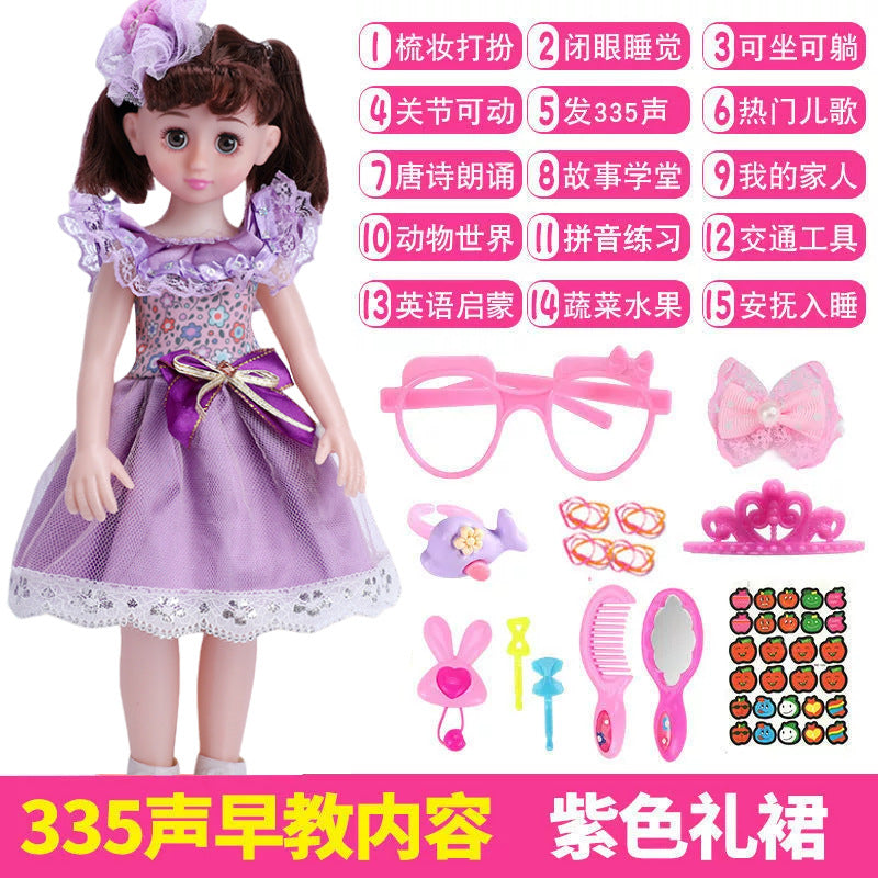 Talking Smart Doll Children's Simulation Doll Set Dress-Up Girl Princess Toy Birthday Gift Wholesale