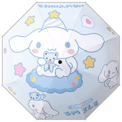 Safety anti-rebound hinged umbrella for children, boys and girls, elementary school students, suitable for both sunny and rainy days.