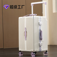 2025 New Model Wide-Handle Luggage Suitcase 28inch Large Capacity Stylish Aluminum Frame Travel Suitcase Sturdy and Durable Password-Protected Suitcase