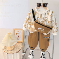 2026 New Boys' Autumn Outfit Two-Piece Set Children's Clothes Little Boys' Spring and Autumn Suit Wholesale