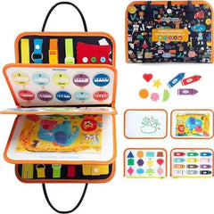 Cross-Border Felt Finger Learning Board Early Education Educational Toys Multi-Functional Felt Busy Board DIY Early Education Dressing Board