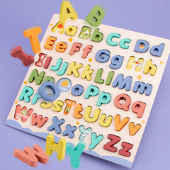 Kindergarten New Wooden Case Letter Color Cognitive Matching Children's Educational Early Education Three-dimensional Puzzle Toys