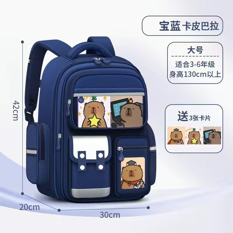 Cross-Border Backpack for Grades 1–6: 2026 New Orthopedic School Backpack, Load-Reducing Spine Support, Large Capacity Kids’ Rucksack