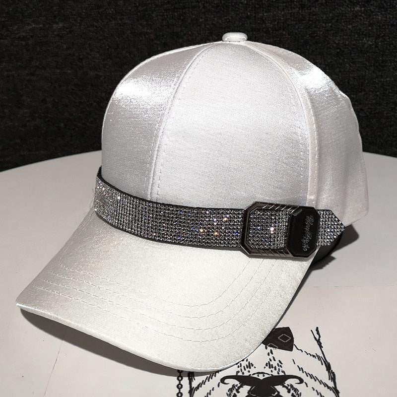 Cross-border Hat Women's New Sunscreen Sun Hat Trendy Baseball Cap Spring and Summer Fashion Sun Rhinestone Cap in stock