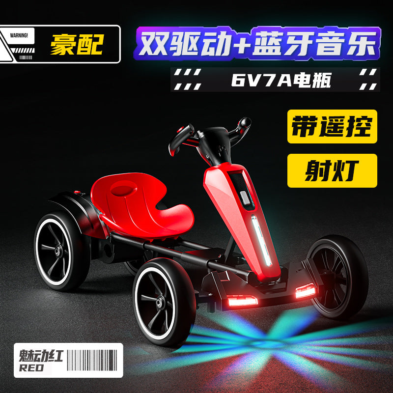 Children's Electric Car, Go-Kart, Four-Wheel Toy, Portable, Foldable, Installation-Free for Men, Women and Children