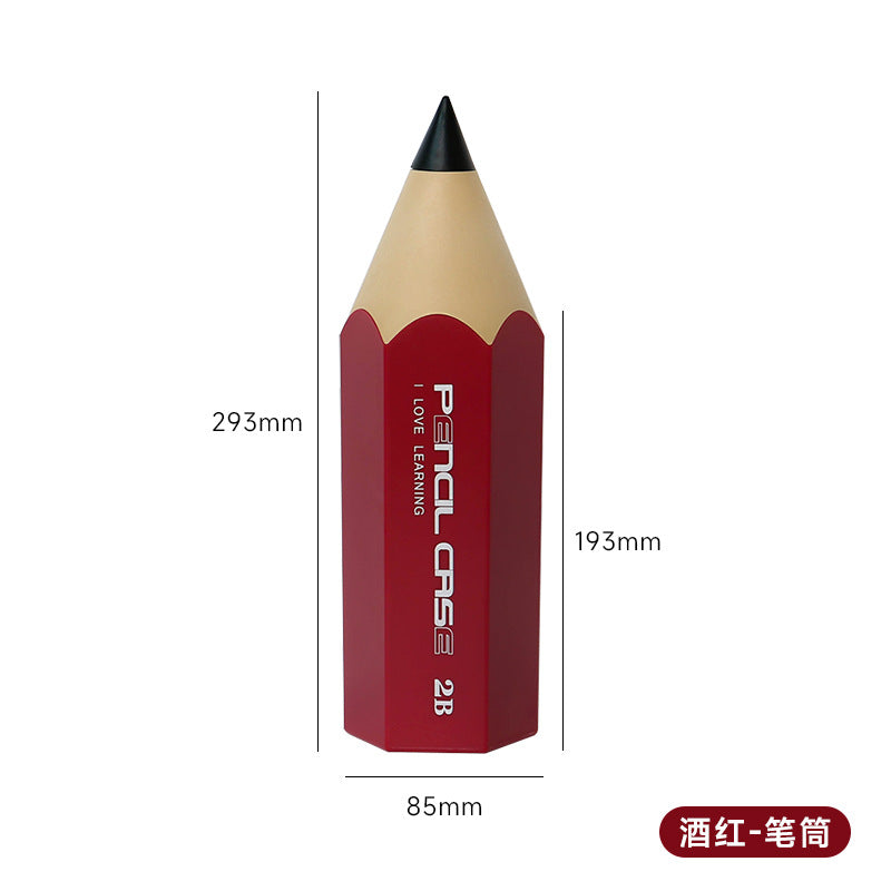 Pencil Shaped Pen Containers Student Creative Desktop with Lid Dustproof Stationery Storage Pen Box Storage Bucket Cosmetic Brush Cartridge