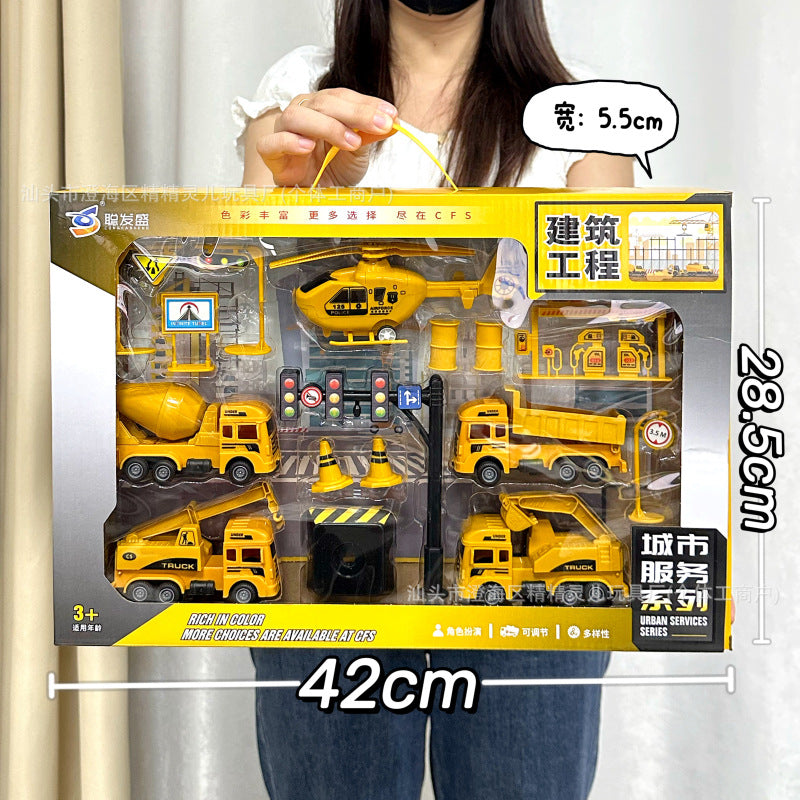 Wholesale Construction Vehicles, Fire Truck Models, Inertia Pull-Back Car Sets, Engineering Toy Cars, Boys' Toys, Street…