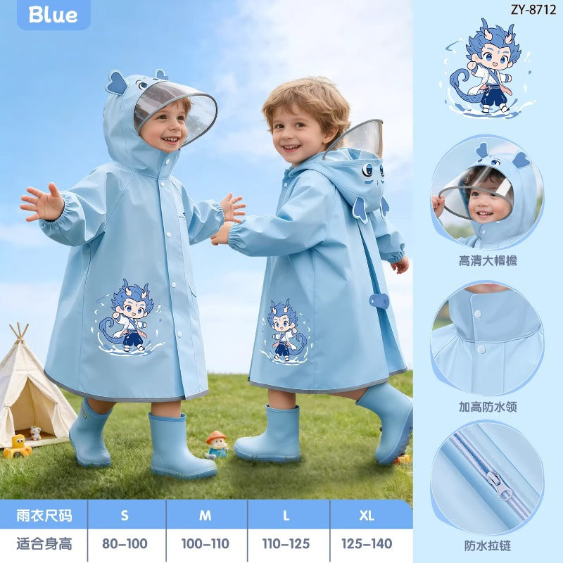 One-Piece Rainproof Kidsren's Raincoat for Kindergarten Special Male Full Body 2025 New Style Female Student Principal