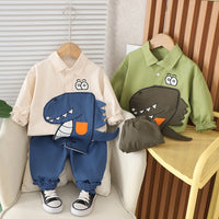 Children's Clothing Boy's Autumn Clothing Stylish Shirt suit Baby's Autumn Fashionable Children's Handsome Children's Cartoon Clothes for Generating Hair