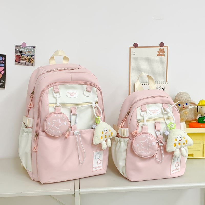Large Capacity Schoolbag Female College Students Korean Campus Computer Backpack Girl Cute Sweet Junior High School Student Backpack