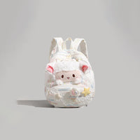 High-value Cute Lamb Backpack Winter New Female College Student Schoolbag Large Capacity Commuter Backpack