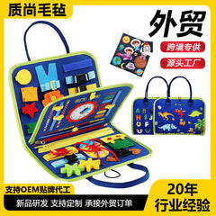 Felt Learning Board in stock cpc certification cross-border new early education children's toys busy board dressing learning teaching aids