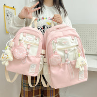 Large Capacity Schoolbag Female College Students Korean Campus Computer Backpack Girl Cute Sweet Junior High School Student Backpack