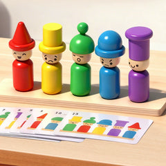 Montessori early childhood education toys for children's thinking training, wooden building blocks