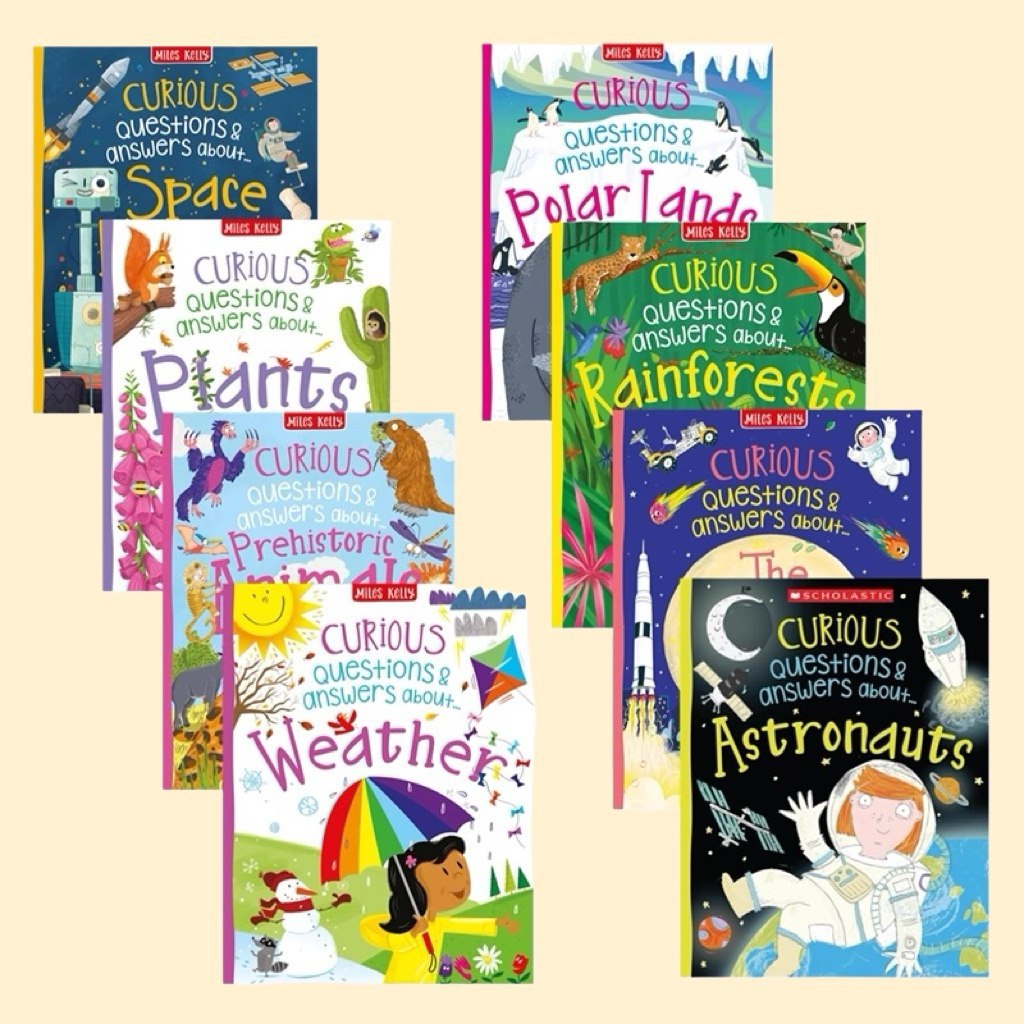 Genuine English Version: Curious Questions—A Series of 8 Books of Curious Q&A About Everything (Children’s Science Pop Knowledge Picture Books)
