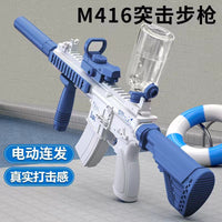 Cross-border electric M416 water gun continuous charging water spray water large capacity men and girls hand-held outdoor summer toys