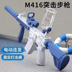 Cross-border electric M416 water gun continuous charging water spray water large capacity men and girls hand-held outdoor summer toys