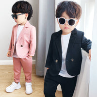 Boys' Suit suit Baby Autumn Western Style Korean Style Small Suit British Style Casual Handsome Flower Girl Host Dress