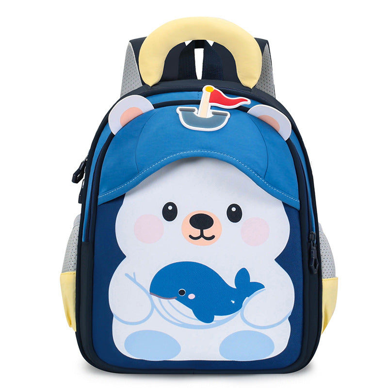 Children's Schoolbags with Cartoon Animals for 3-5 Year Old Babies, School Backpacks for Boys and Girls in Small and Medium Classes, Kindergarten Backpacks
