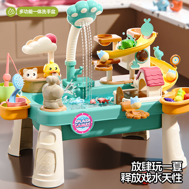 Children's Multifunctional Dishwasher Electric Circulating Water Play Table for Boys and Girls, Parent-Child Interactive Toy