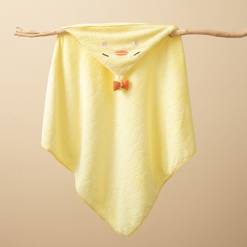 Coral fleece children's cloak bath towel newborn bath towel bath towel cute cartoon cloak bathrobe