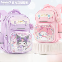 Kuromi Backpack for Girls, New 2025 Style for Elementary School (Grades 1–3), Orthopedic Support Lightweight Schoolbag for Kids, Double Shoulder Bag