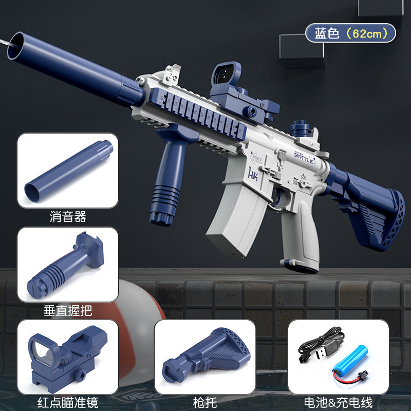 Cross-border electric M416 water gun continuous charging water spray water large capacity men and girls hand-held outdoor summer toys