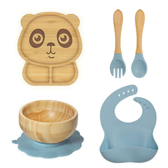 Wooden Children's Supplementary Food Plate Creative Cartoon Dinner Plate for Kindergarten Baby's Bamboo and Wooden Plate Baby Suction Disc Bowl