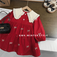 Korean Style Mori-Style Girls' Dress, Spring and Autumn Children's Dress, Baby Girl Clothes, New Spring Model, Export